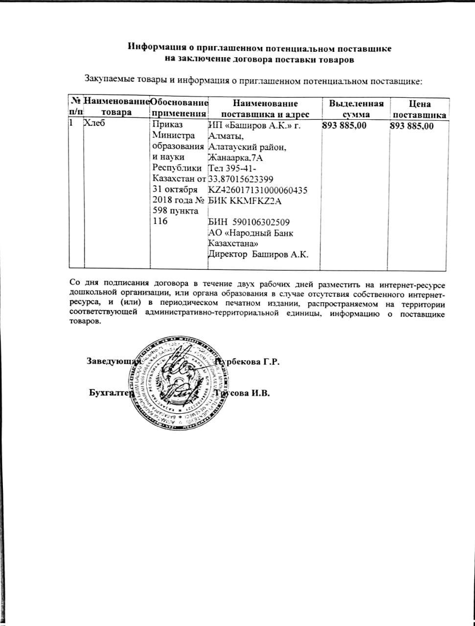 Договор поставки товаров  № 1   от 31 декабря 2019